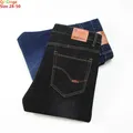 Plus Size 28-50 Jeans Herren Blau und Schwarz können kleine Stretch-Jeans hosen Business-Freizeit