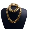 22mm Breite Große Schwere Gold Farbe 316L Edelstahl Kubanischen Miami Link Ketten Halsketten für Männer Hip Hop Rock schmuck