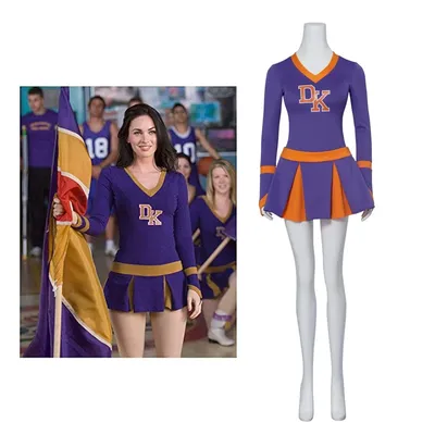 Megan Fuchs Jenni fer Körper Cheerleader Kostüm Jennifer Check lila Cheerleading Uniform High School Mädchen Cheerleader Anzug Image