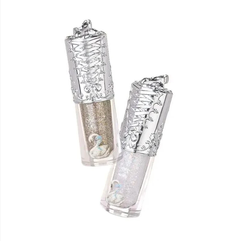 Swan Ballet Flower Knows Liquid Glitter Lidschatten Langlebiger, schnell trocknender, schimmernder Staub für Augen Monochromer Lidschatten 4G Image