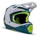 FOX V1 Nitro MIPS Motocross Helm, schwarz-weiss-grün-blau, Größe M