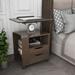 Modern Adjustable Overbed End Table Wooden Nightstand,2 Drawers&Open Shelf Provide Large Storage Space,Suitable for All Rooms