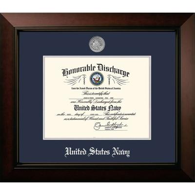 Patriot Frames Navy 8.5x11 Discharge Legacy Frame with Silver Medallion