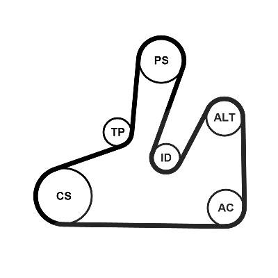 Continental Ctam Keilrippenriemensatz [Hersteller-Nr. 6PK1740K4] für Citroën, Fiat, Lancia, Peugeot Image