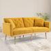 Accent Sofa, Velvet Fabric Loveseat Couch, Convertible Futon Sofa Bed