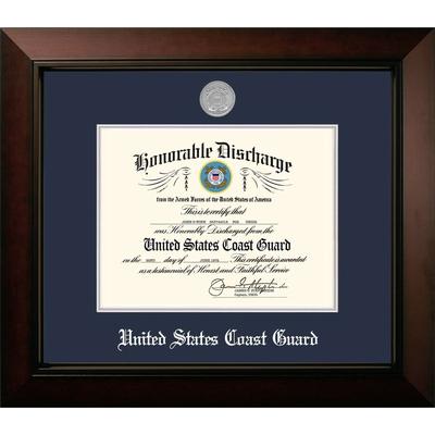 Patriot Frames Coast Guard 8.5x11 Discharge Legacy Frame with Silver Medallion