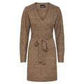 PIECES Damen Pcellen Ls Wrap Knit Dress Noos Bc, Fossil, M