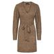 PIECES Damen Pcellen Ls Wrap Knit Dress Noos Bc, Fossil, M