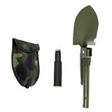 Folding Beach Shovel Multi Function Engineer Shovel Outdoor Folding Shovel Metal Camping Foldable Shovel with Compass (Green)