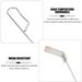 46cm Stainless Steel Charcoal Ash Rake BBQ Ash Tool Rake Poker for Kamado Joe Charcoal Smoker Wood Burning Stove (Silver)