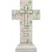 By Inc. Memorial Cross With Roses Garden Collection Religious Statue Holy Family Memorial Angel Patron Saint Garden DÃ©cor (2X6x12)