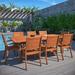 Amazonia Paradise Pavilions 9-Piece Solid Wood 100% FSC Patio Dining Set