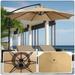 Umbrella Canopy Replacement Half Outdoor Round Parasol Cover Patio Sunshade Beach Market Sun Foot Circle Stand Fitting