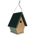 Recycled Lumber Wren Chateau Birdhouse - Made In The - Perfect Garden And Backyard Birdhouse For Wrens Chickadees And Warblers! (Tan/Green)