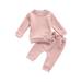 Sunisery Toddler Baby Boy Girl Warm Clothes Long Sleeve Sweatshirt Pullover Pants Tracksuit Outfits Sets