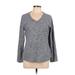 Tek Gear Pullover Sweater: Gray Tops - Women's Size Large Petite