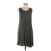 Amazon Essentials Casual Dress - A-Line Scoop Neck Sleeveless: Gray Print Dresses - Women's Size Medium