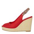 Tommy Hilfiger Damen Wedge Espadrilles Iconic Elena Sling Back Wedge Keilabsatz, Rot (Fierce Red), 40