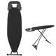 Ironing Board | Large 122 x 38 cm Ironing Board Table Surface | Universal Height Adjustment | Lightweight Iron Board Rack - Black