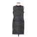 Zoe by Rachel Zoe Casual Dress - Sheath Mock Sleeveless: Black Color Block Dresses - Women's Size 8