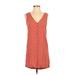 Madewell Casual Dress - Shift Plunge Sleeveless: Orange Dresses - Women's Size 2X-Small