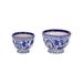 Bungalow Rose Marsenio 2-Piece Ceramic Pot Planter Set Ceramic in Blue | 5 H x 7 W x 7 D in | Wayfair 2A00A94FA2F740E5B197F8342996F73D