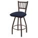 Holland Bar Stool 810 Contessa Swivel Counter Stool in Blue/Black/Brown | Extra Tall (36" Seat Height) | Wayfair 81036BZ014