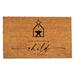 Trinx Janluca Christmas Outdoor Doormat Coir in Brown/Orange | 30 H x 18 W x 0.75 D in | Wayfair 3F3BCEC0F6E441E483DF3D46472C7337