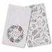 East Urban Home Merry & Bright Wreath Tea Towel - Set Of 2 Cotton Blend in Gray | 25 H x 16 W in | Wayfair 483BDDC1F589418CA1E19007889380C2