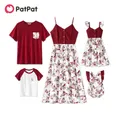 PatPat – T-shirts à manches courtes en coton ensemble de robes camisole épissées et à imprimé