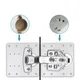 Hinge Repair Plate Brushed Stainless Steel Cabinet Hinge Fixing Plate Bracket Kit with Mounting