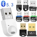 USB Bluetooth 5.3 5.1 Dongle Adapter Transmitter Receiver Bluetooth Audio Dongle Wireless USB