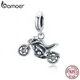 bamoer 925 Sterling Silver Motorcycle Original silver jewelry Charm for Original 3mm Bracelet