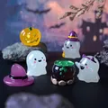 Figurine Miniature Funny Luminous Ghost Micro Landscape Ornaments Mini Figurines for Halloween