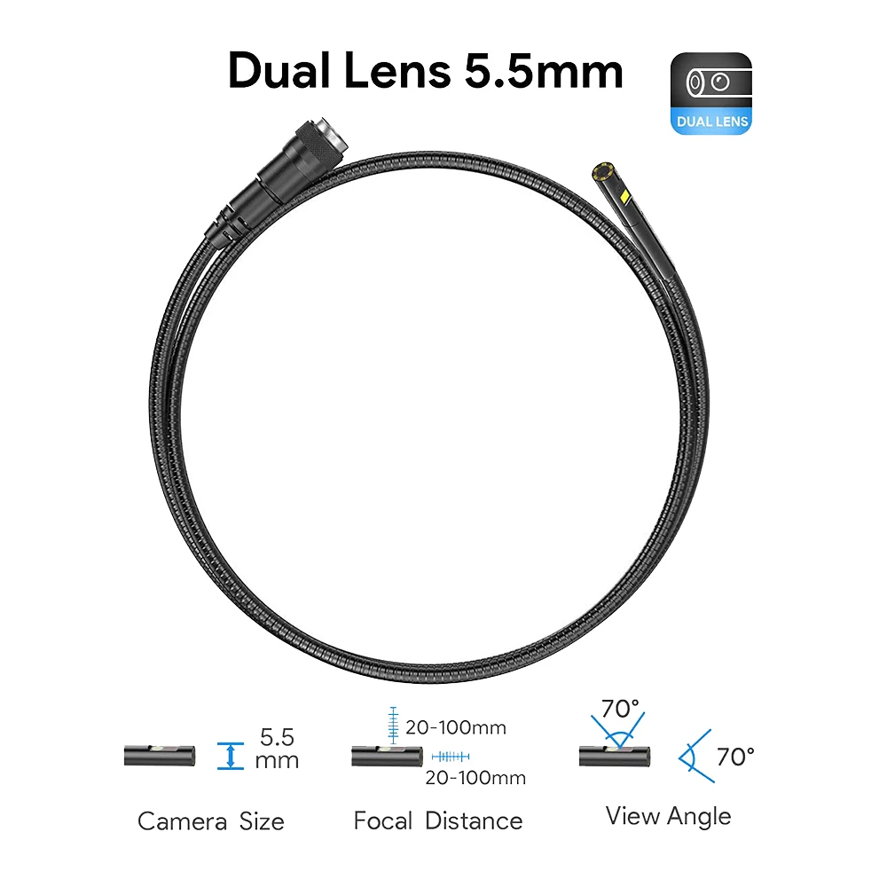 TESLONG 3,9mm 5,5mm 8mm Einzel/Doppel Objektiv Rohr Kamera Auto Rohr Digitale Inspektion Endoskop Für NTS450A NTS300 NTS500 Image