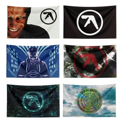 Aphex Twin Flag Polyester Digitaldruck Elektronisches Musikbanner Image