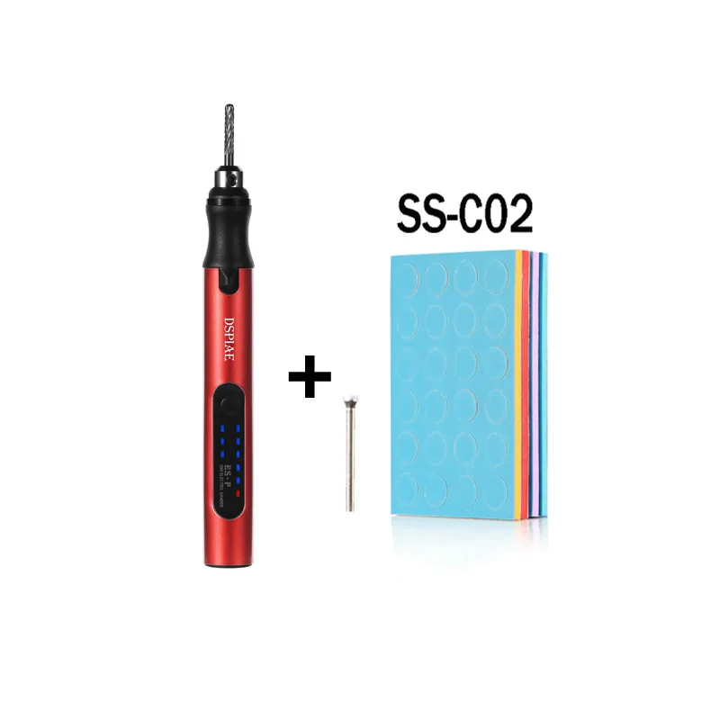 DSPIAE ES-P Schleifstift, Schwamm-Schleifscheibe, rund, vorgeschnittenes Schleifpapier, verwendet mit tragbarem elektrischen Schärfstift, 4,2 V, 10 W Image