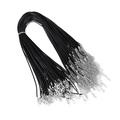 wax line necklace 200pcs Wax String Necklace Pendants Hide Rope Necklace Props Jewelry Accessory Sling DYI Pendants (Black)