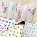 Hadanceo Nail Sticker Christmas Patterns 3D Effects DIY Snowflakes Christmas Nail Art Foils Winter Decor for Winter