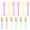 12pcs Silicone Mask Mixing Spoon Spatulas Face Mask Brush Mud Mixing Skin Care Mask Brushes Applicator DIY Mask Tool Set (Random Color 6pcs Brushes 6pcs Spatulas)