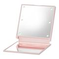 moobody LED Makeup Mirror Folding Portable Makeup Mirror with 6 LEDs Double-sided Cosmetic Mirror Clear Mirror Surface