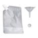 20pcs Transparent Suction Nozzle Bag Portable Drink Bags Beverages Drinking Container with 2pcs Funnel for Camping Travel (10pcs 250ml Bag + 10pcs 350ml Bag)