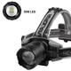 Fishing Work Light Rechargeable Outdoor XHP160 Headlight TYPE-C Display Headlamp 30W White Laser Headlamp 30W LED