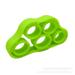 3 PCS Gym Fitness Stretcher Strength Resistance Band Finger Trainer Wrist Exerciser Hand Grip GREEN