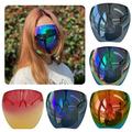 Color Goggle Sunglasses Full Face Cover Sunglasses Protective Face Shield Anti Droplets Anti-Fog Visor Glasses (Blue)