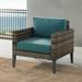 HomeStock Retro Renaissance Outdoor Wicker Armchair Mineral Blue/Brown