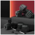 Rubber Dumbbell Sets Adjustable Weights 5.6-66 Lbs Adjustable Dumbbell Sets of 2 Pair Free Weights Strength Training Dumbbell Set with NO-Slip Handle Rubber Dumbbell Hand Weights Sets for Women/Men