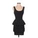 Forever 21 Casual Dress - Mini Scoop Neck Sleeveless: Black Print Dresses - Women's Size Small