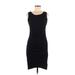 Leith Casual Dress - Sheath Scoop Neck Sleeveless: Black Solid Dresses - Women's Size Medium