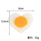 Fake Fried Eggs Heart-Shaped Fried Eggs Lifelike Cooked Egg Model Artificial Lifelike Fried Eggs Prop